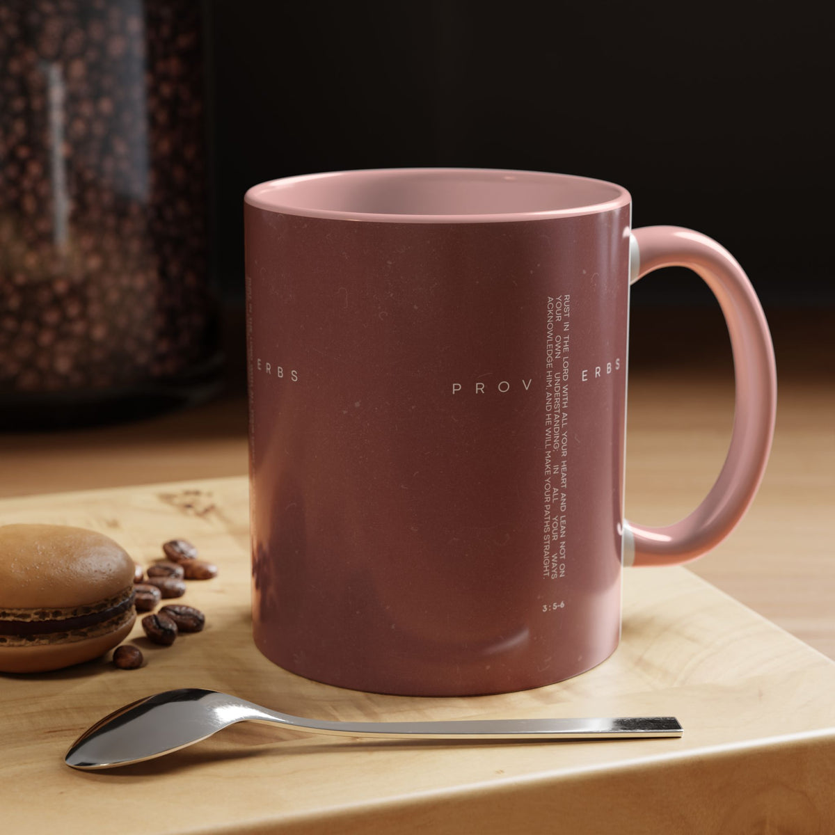 Proverbs Scripture Coffee Mug | Accent black interior 11oz