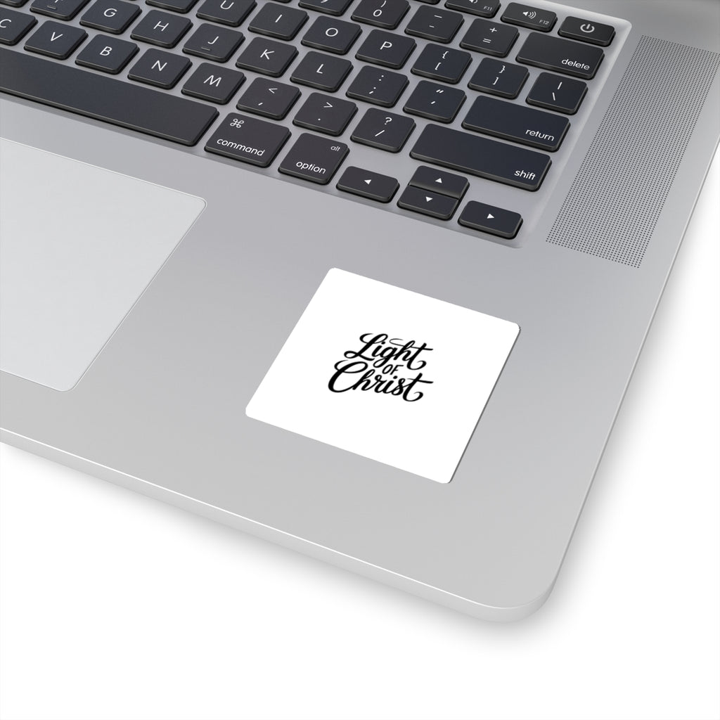 Light of Christ sticker Faith script decal