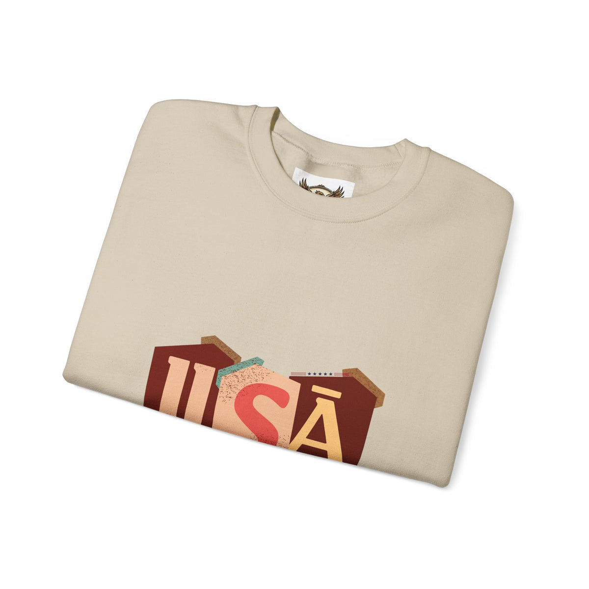 USA Graphic Crewneck Sweatshirt Patriotic Design