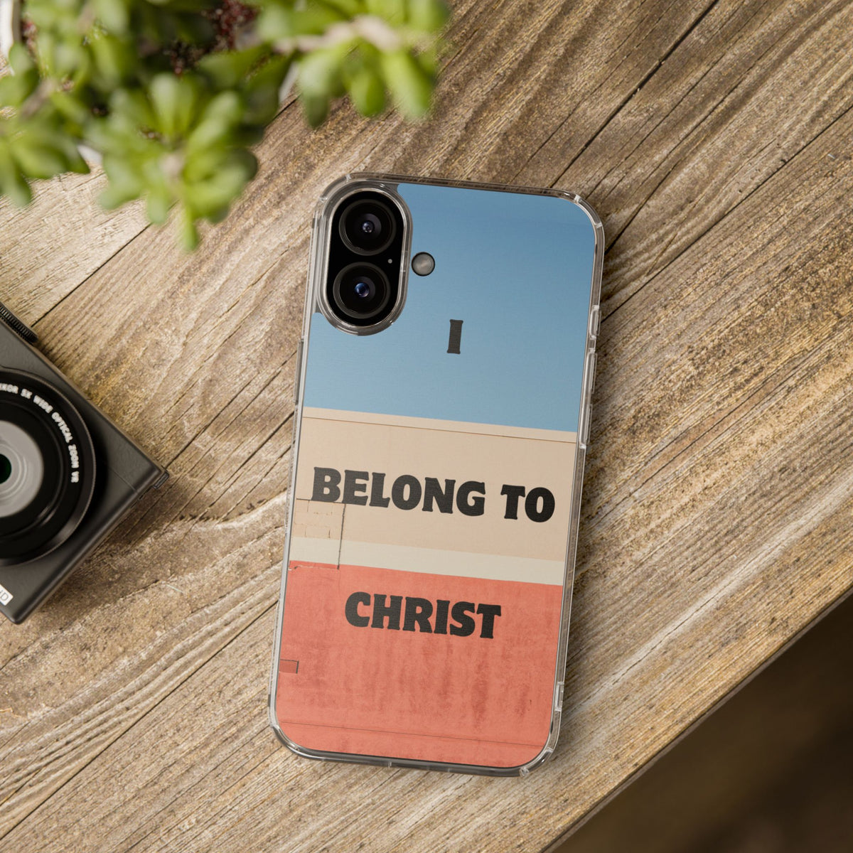 I Belong to Christ phone case | Clear Impact-Resistant Case