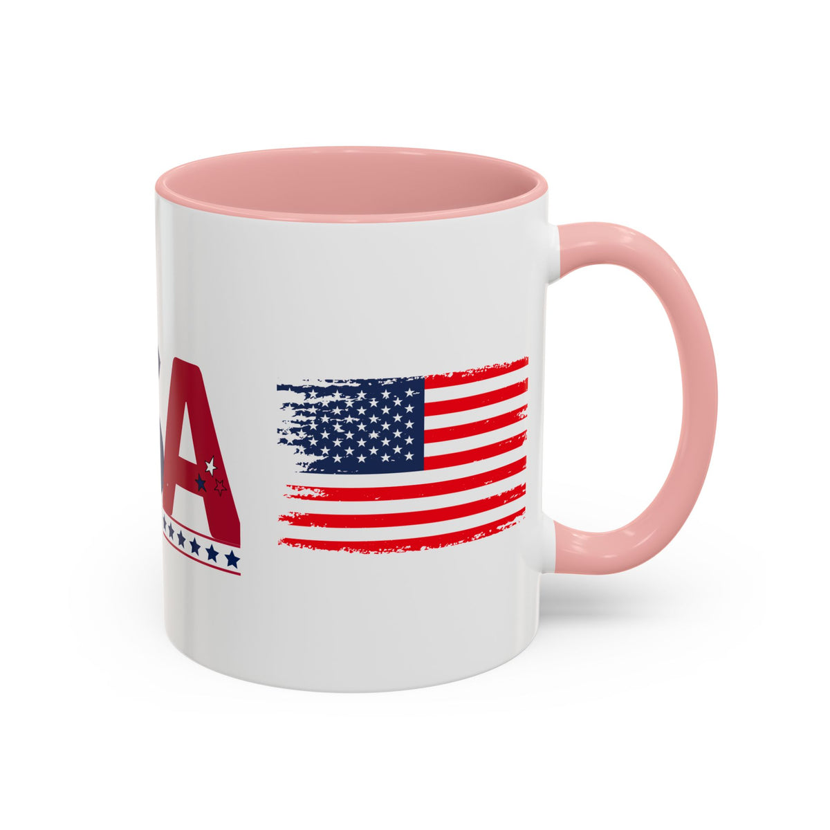 USA Flag Design Coffee Mug (11oz) Patriotic Stars Stripes