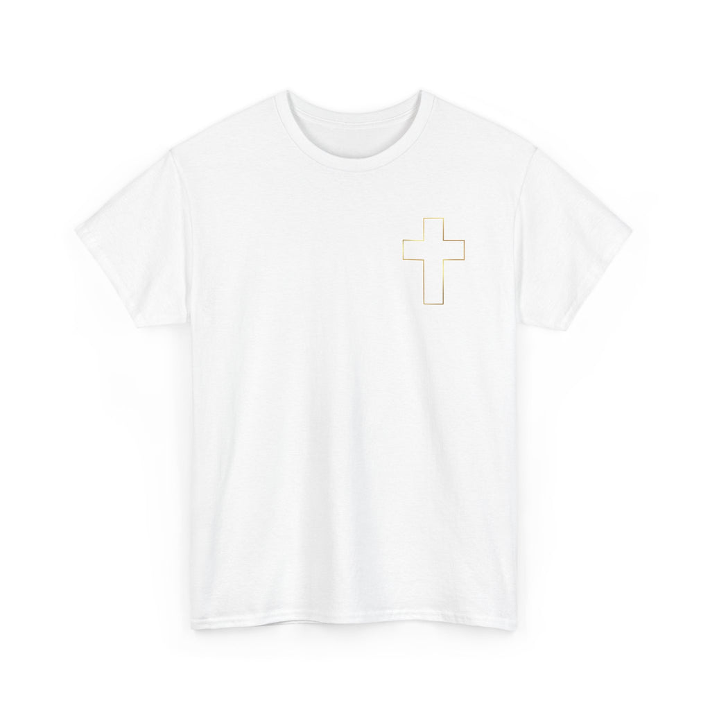 Christian 'Never Give Up' Tee — Stay Strong Cross T-Shirt