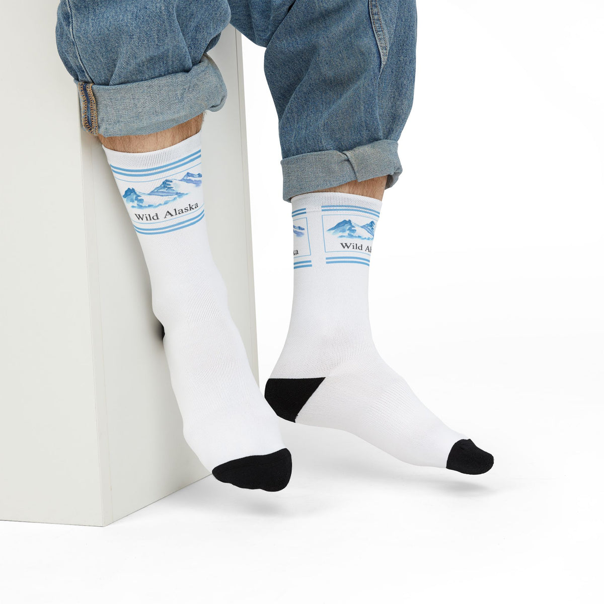 Wild Alaska Crew Cool Socks Sublimation Graphic Socks