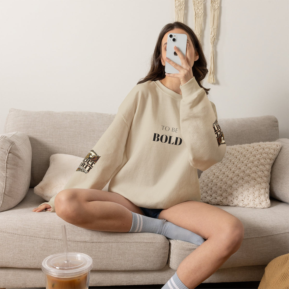 A Bold Spirit Crewneck Sweatshirt — Eagle Vintage Graphic Pullover