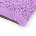 Lovely Cozy Warm Pet Bed | Cute Paw Print Pattern, Purple Pillow