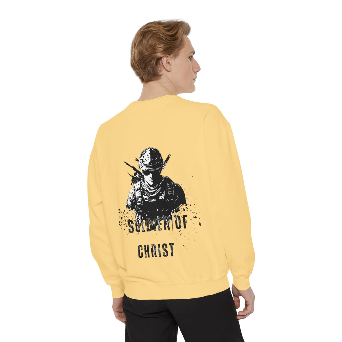 Soldier of Christ Sweatshirt | Christian Military Cross Design