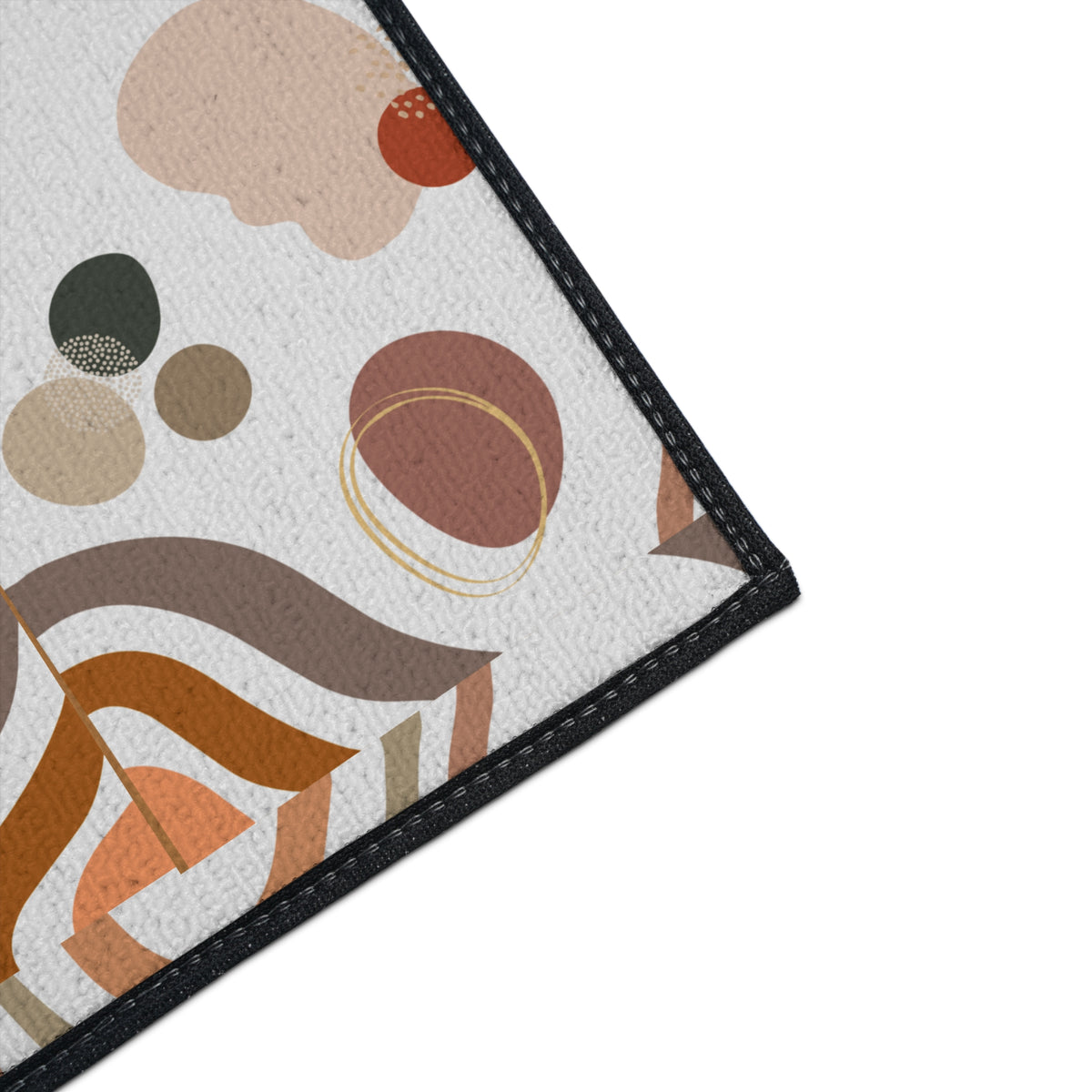 Abstract Elegant Earth Tone Shapes Floor Mat | Mid Century Modern Doormat