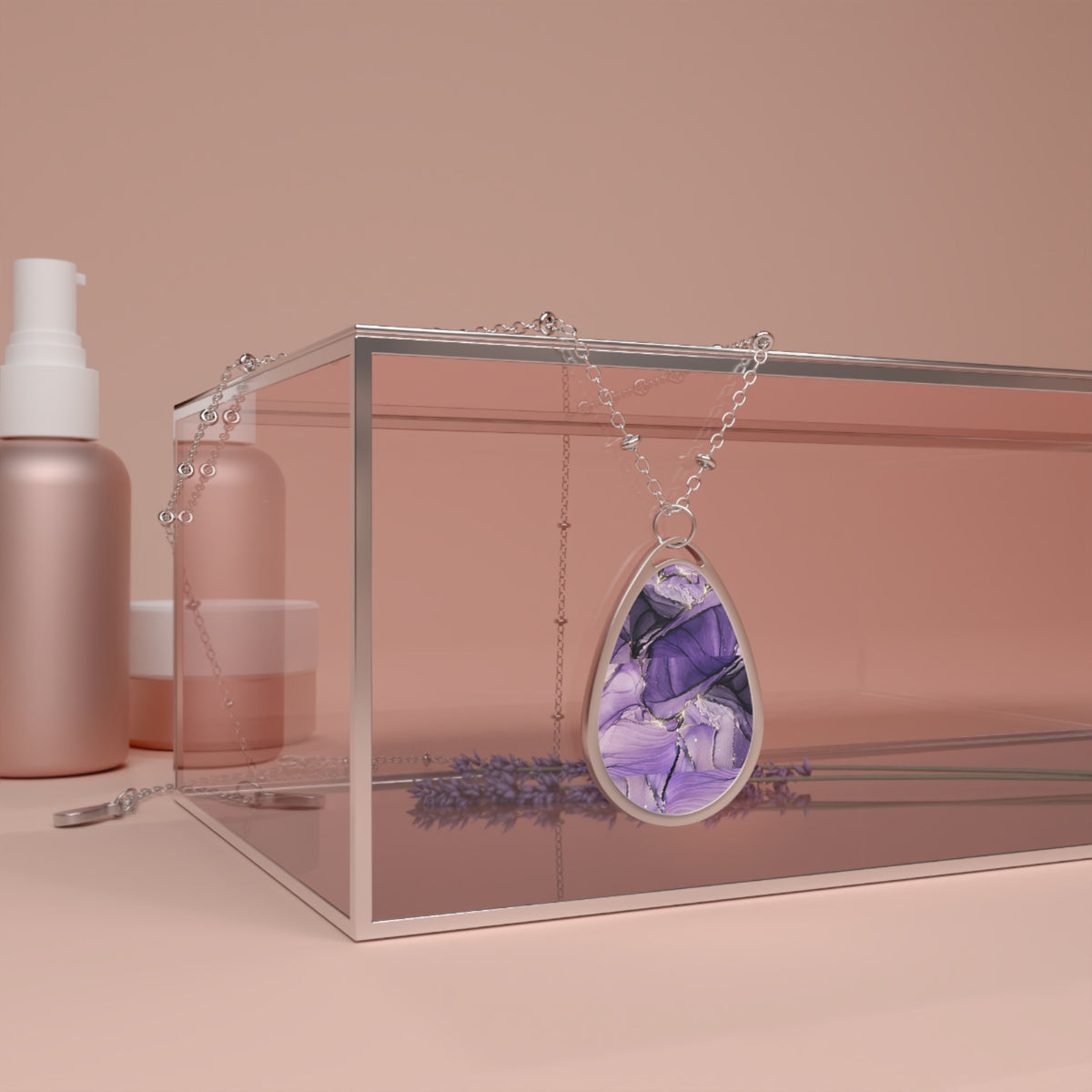 Elegant Purple Oval Necklace - Stylish Jewelry for Women