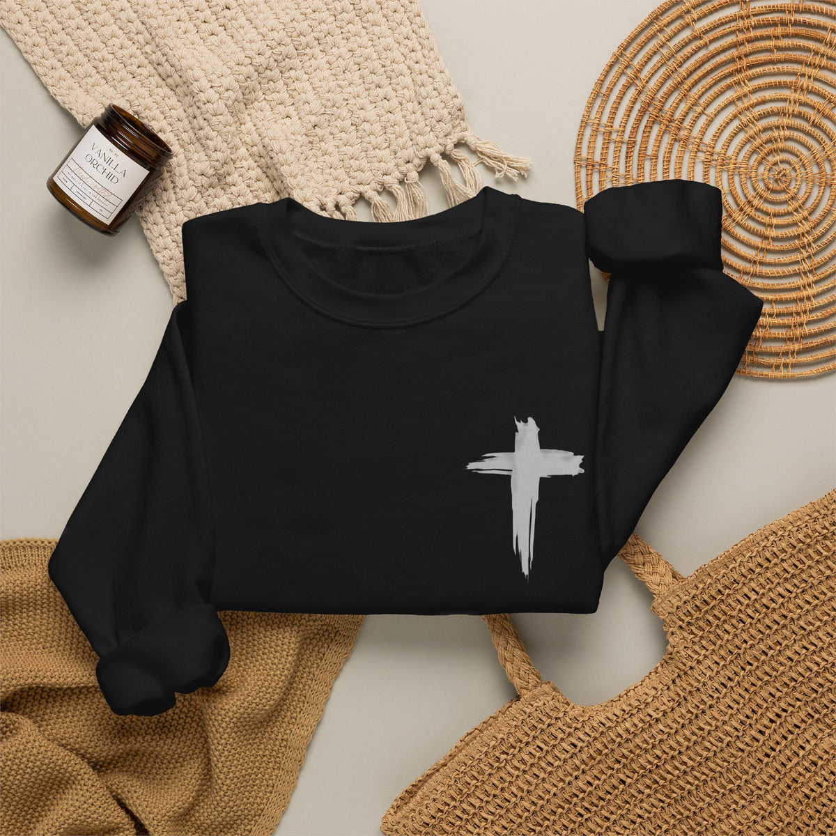 Cross Chest | Moving Forward Sweatshirt | Inspirational Christian Crewneck