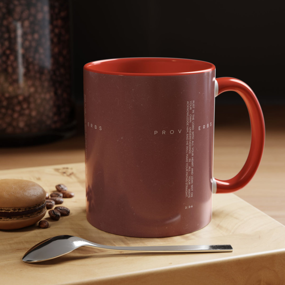 Proverbs Scripture Coffee Mug | Accent black interior 11oz