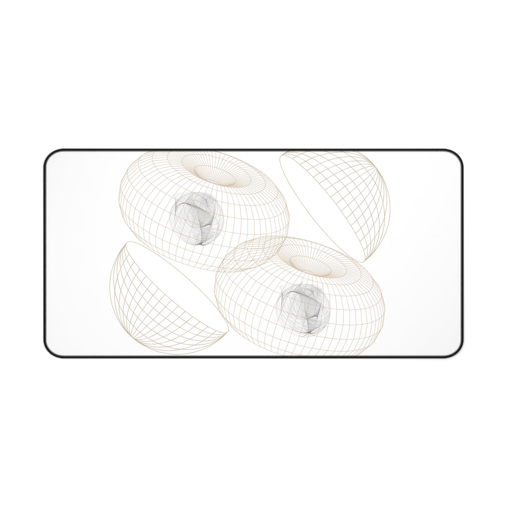 Geometric Wireframe Desk Mat — Minimal 3D Torus Design for Modern Workspaces