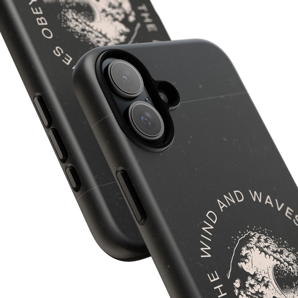 Even the Wind and Waves Obey Him phone case Mark 4:41 scripture iPhone case