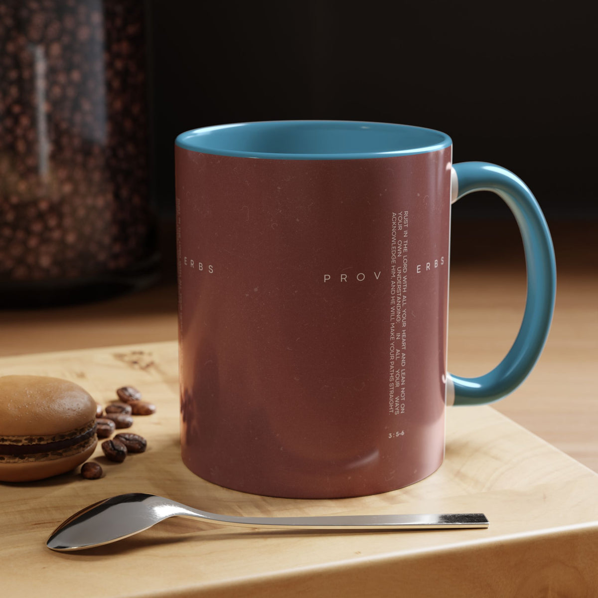 Proverbs Scripture Coffee Mug | Accent black interior 11oz