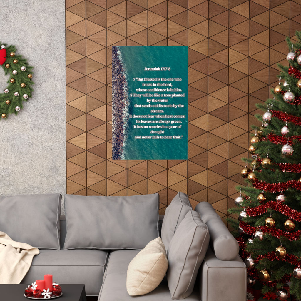 Jeremiah 17:7–8 Faith Scripture Poster