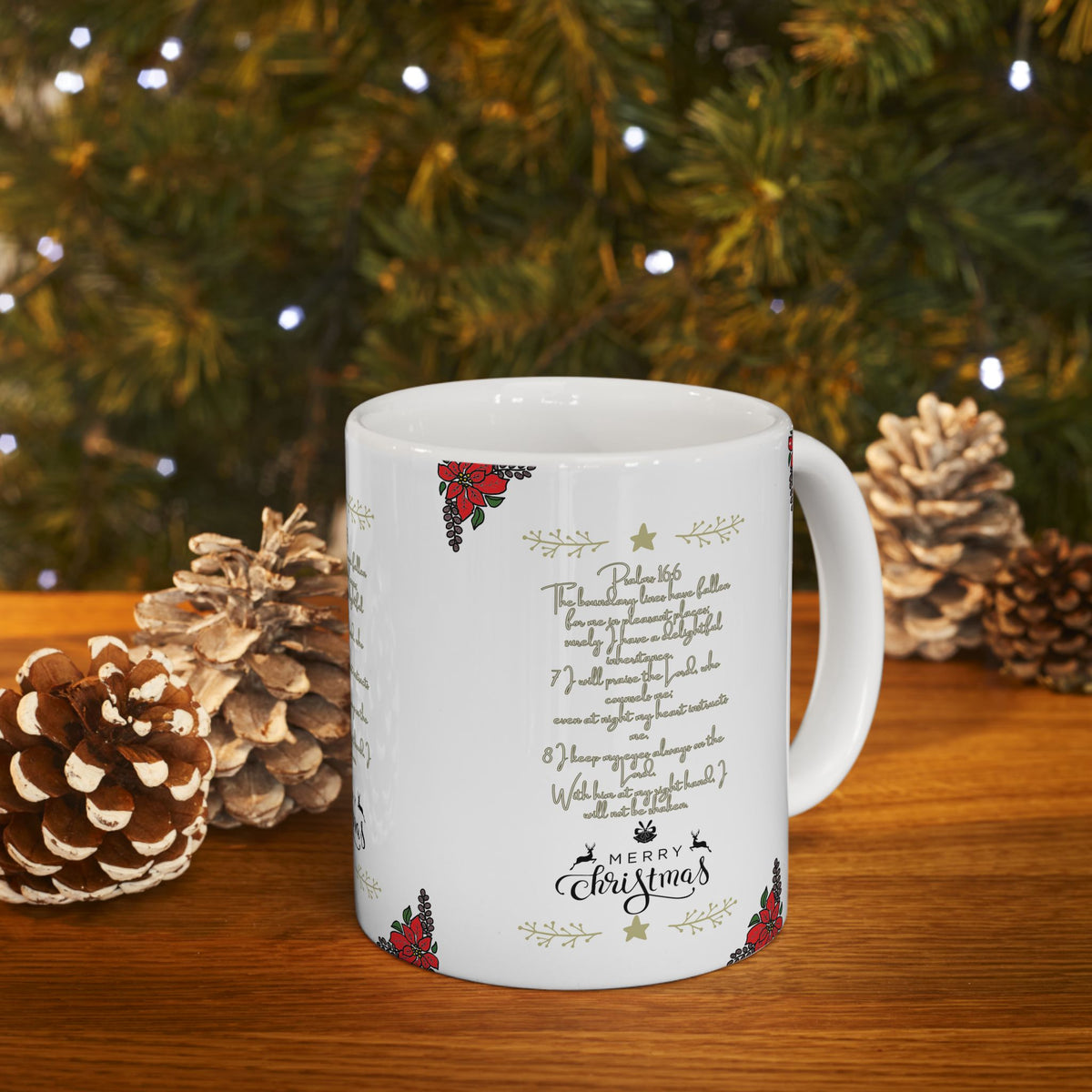 Christmas Psalms Ceramic Mug (11oz) — Merry Christmas Holiday Gift