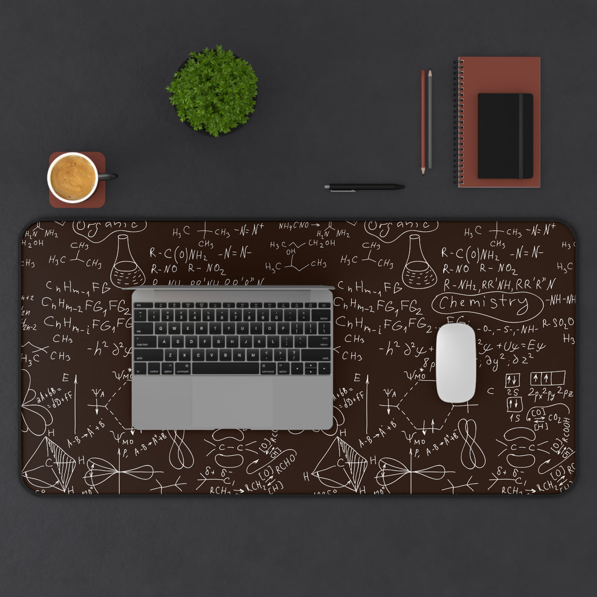 Chemistry-Science Theme Desk Mat with Chemistry Designs