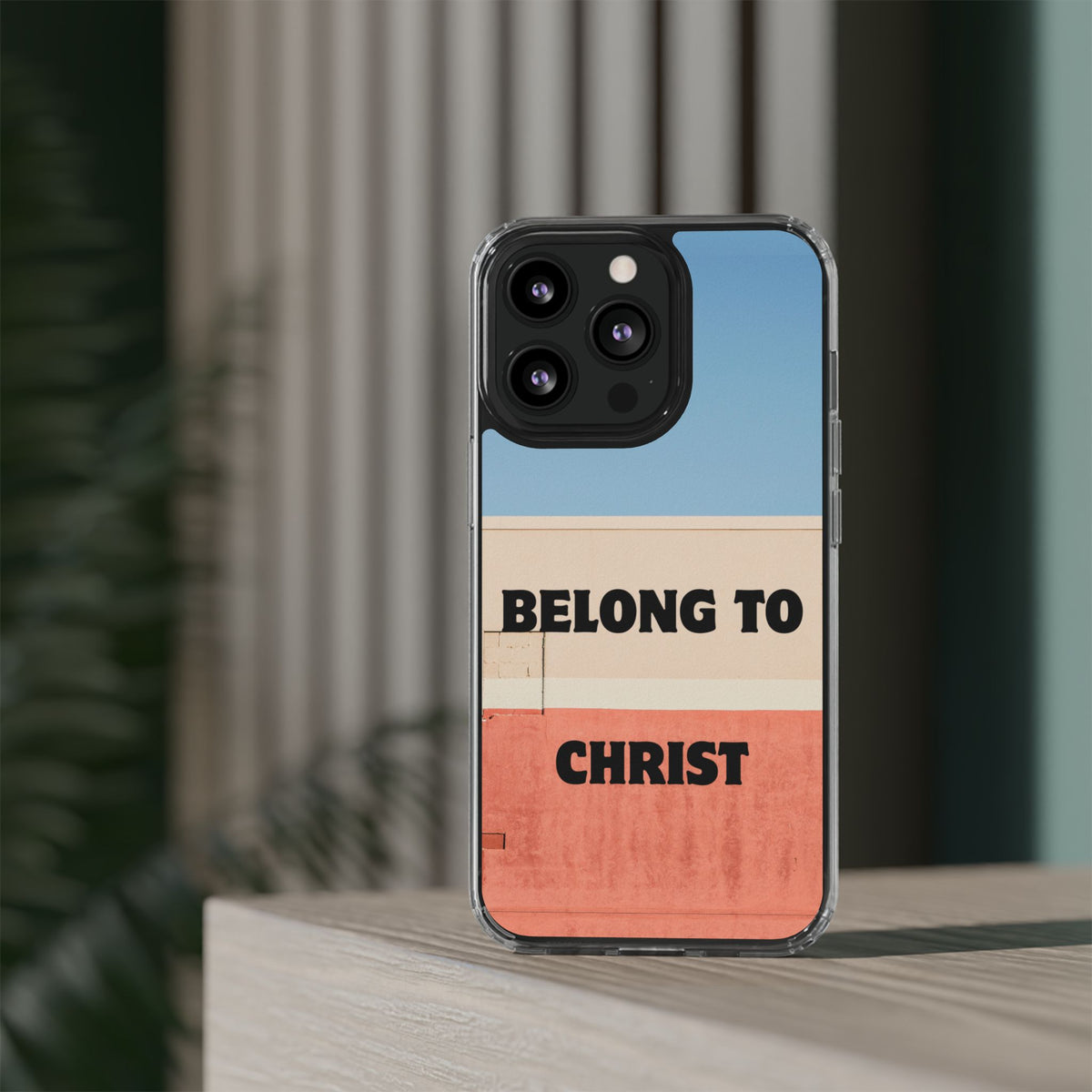 I Belong to Christ phone case | Clear Impact-Resistant Case