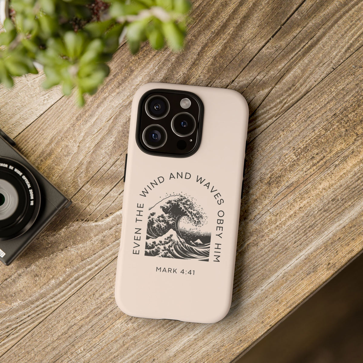 Phone Faith Case "Mark 4:41 Even the Wind and Waves Obey Him"