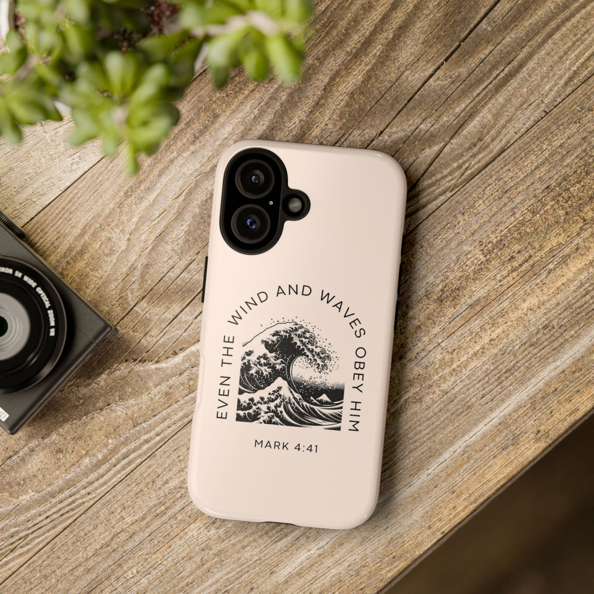 Phone Faith Case "Mark 4:41 Even the Wind and Waves Obey Him"