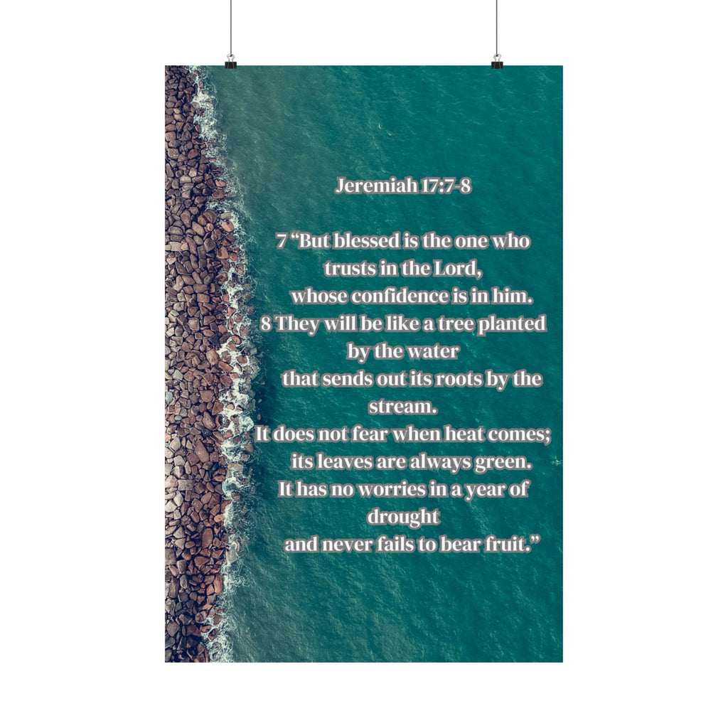 Jeremiah 17:7–8 Faith Scripture Poster