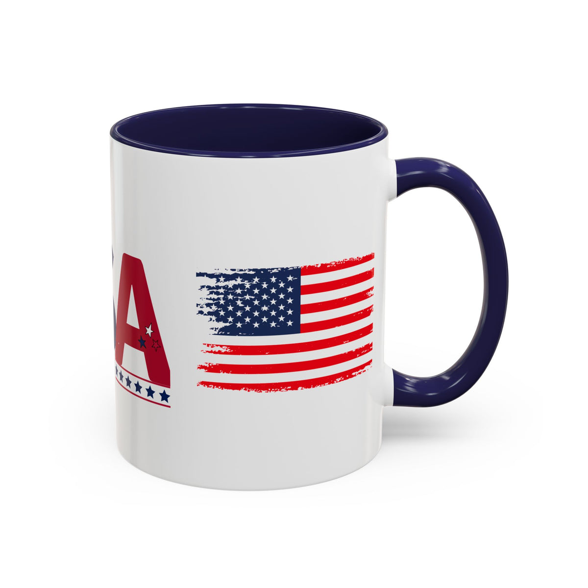USA Flag Design Coffee Mug (11oz) Patriotic Stars Stripes