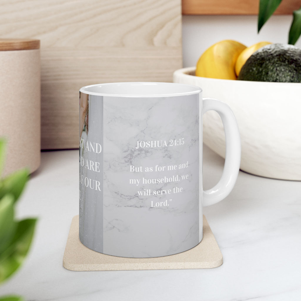 Wedding Mug – “Jesus Christ and My Husband Are the Head of Our Home” Ceramic Coffee Cup (11oz)