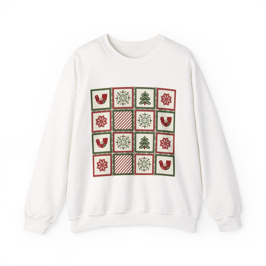 Christmas Patchwork Sweatshirt — Vintage Holiday Design