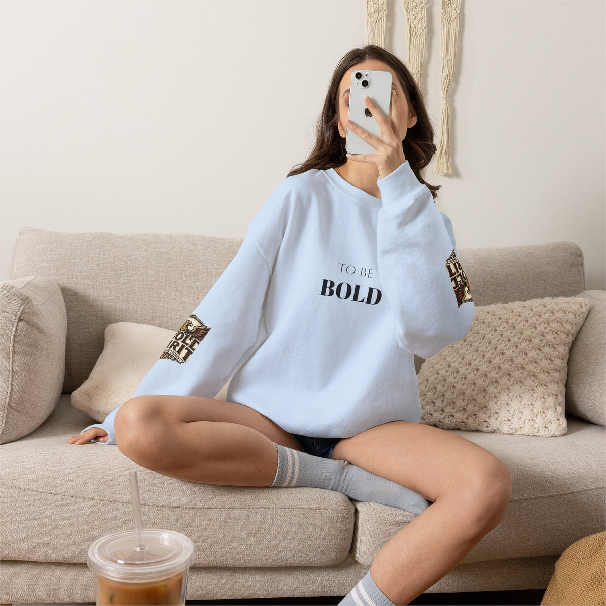 A Bold Spirit Crewneck Sweatshirt — Eagle Vintage Graphic Pullover
