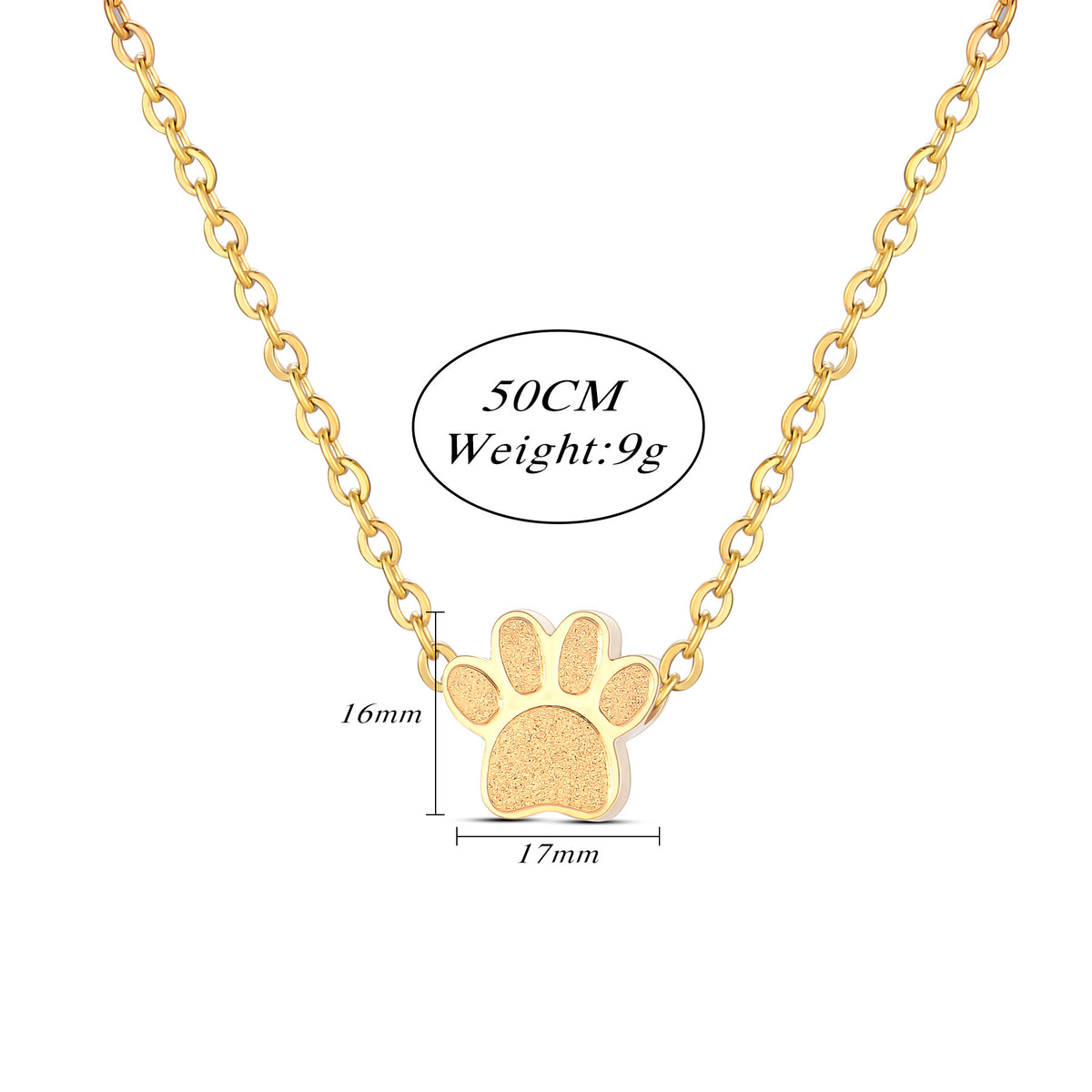 Lovely Stainless Steel Paw Print Perfume Necklace