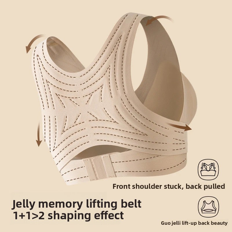 Exercise bra for shaping and enhancing the back and front appearance