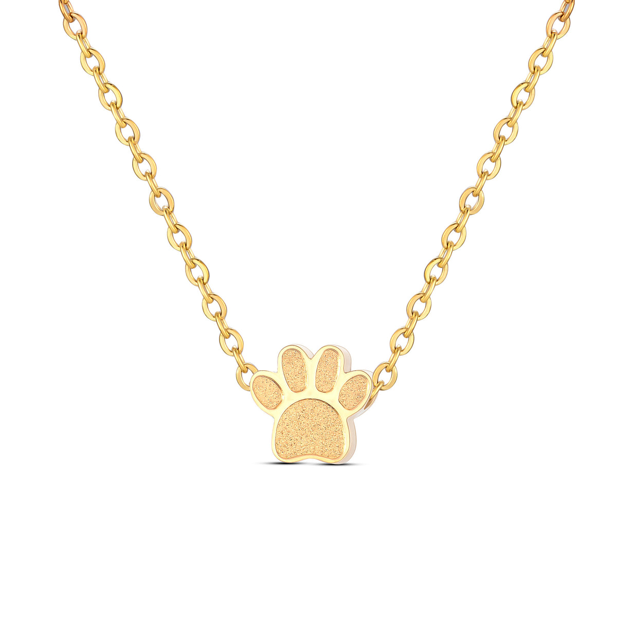 Lovely Stainless Steel Paw Print Perfume Necklace